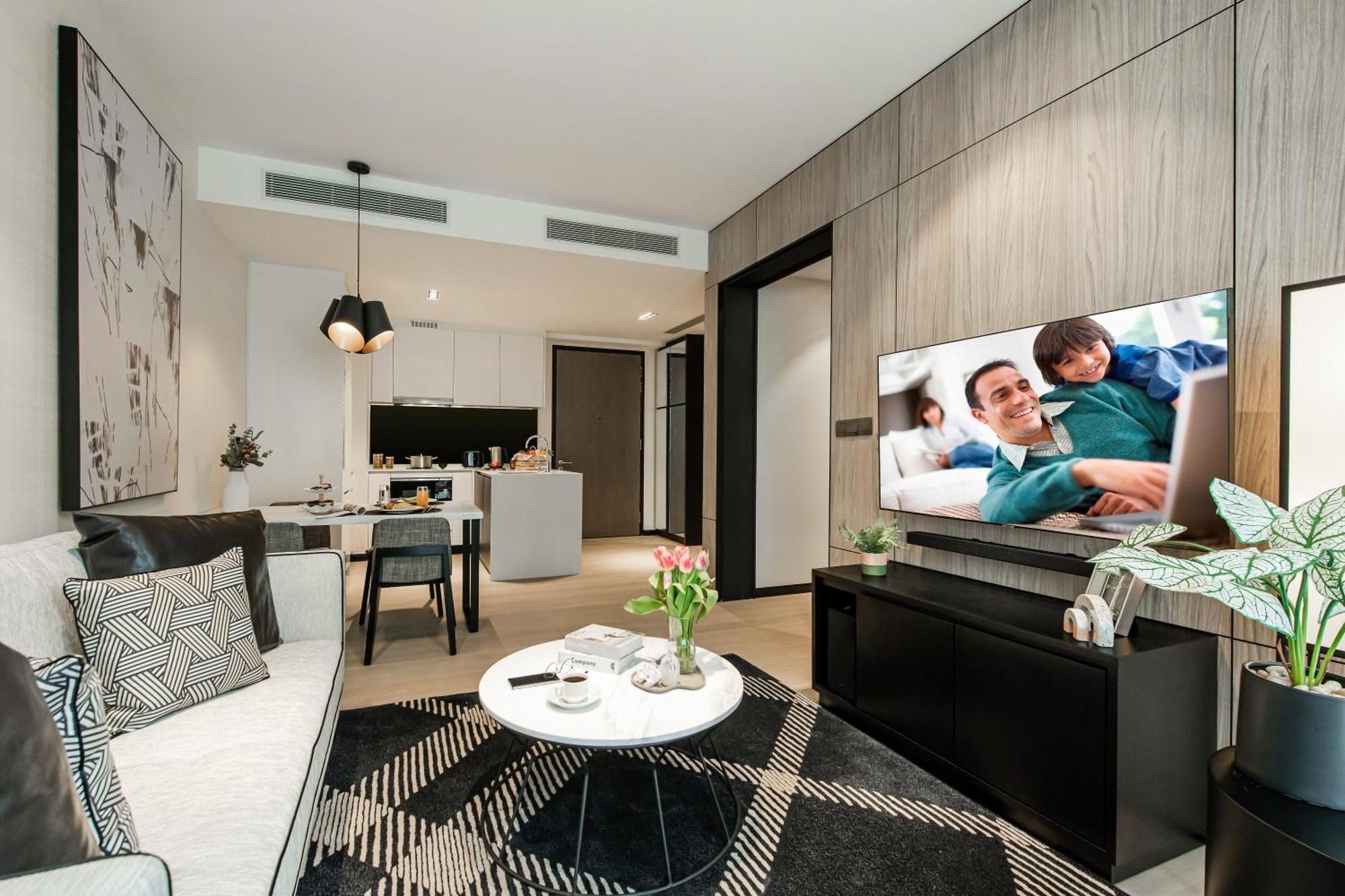 Ascott Star Klcc Kuala Lumpur Hotel Ngoại thất bức ảnh A 3D rendering of a typical 1-bedroom unit